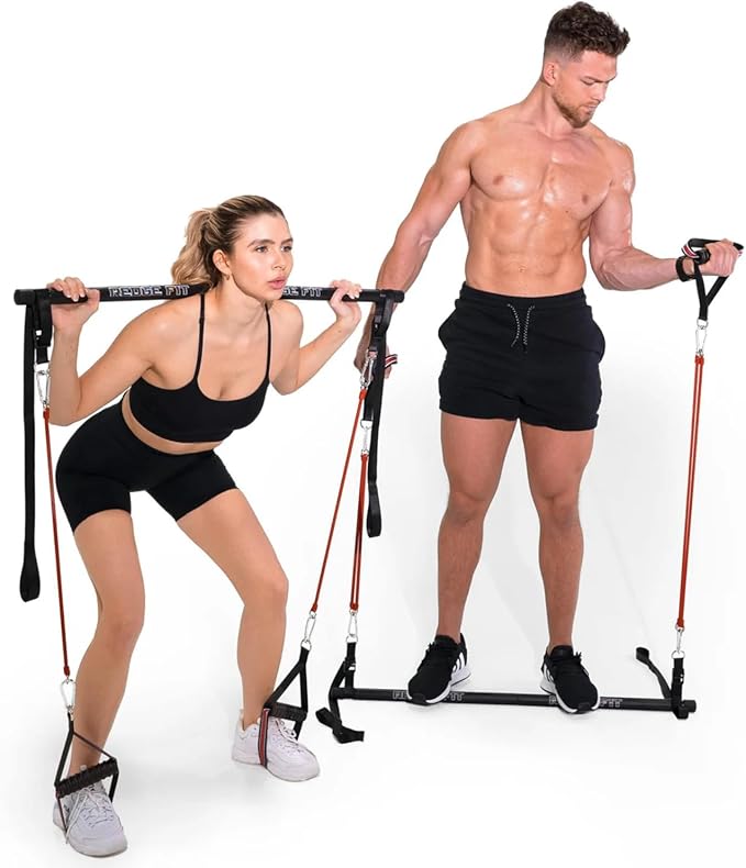 Redge Fit™ Complete Portable Full Body Home Gym Park Workout Set I Best Gift for Christmas I Resistance Bands for Beginners to Elite Athletes I Train Insane (with Free app)