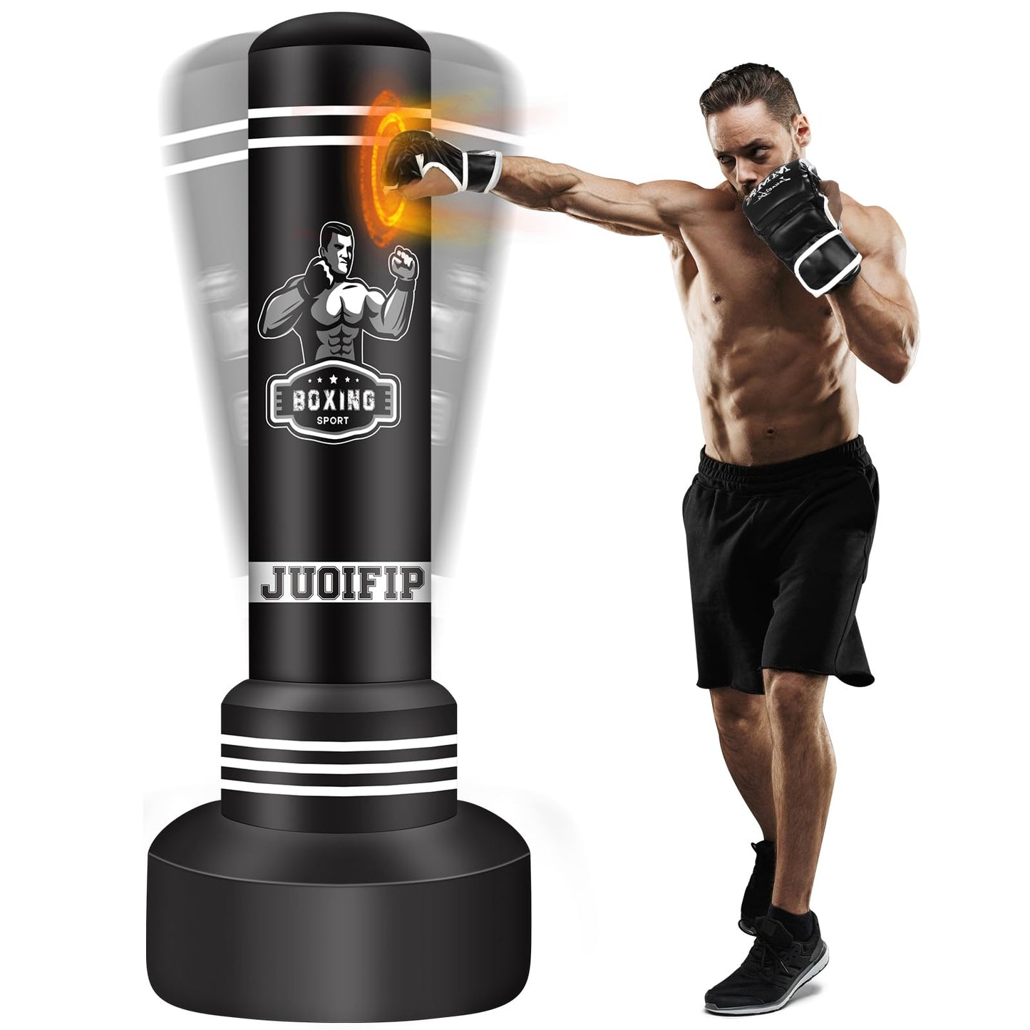Freestanding Punching Bag for Adults, 70" Inflatable Kicking Bag Boxing Bag