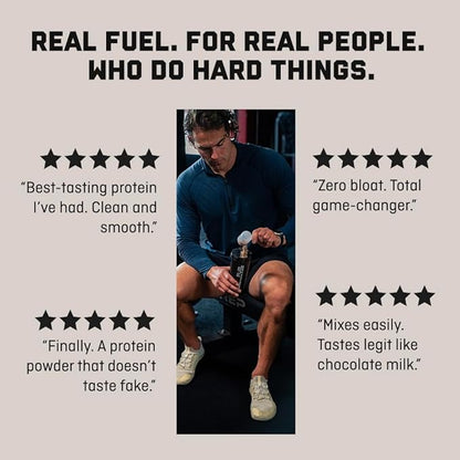 Jocko Fuel Mölk Whey Protein Powder 22g Low Sugar Monk Fruit Blend - Muscle Recovery & Growth, Packaging May Vary (26 Servings, Mint Chocolate)