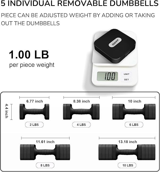 Adjustable Dumbbell Set for Women Men 16LB 20LB Hand Weights Dumbbells Sets Woman Exercise Fitness dumbbell Adjust dumbbells set of 2 for Home Gym Workout Strength Training Equipments