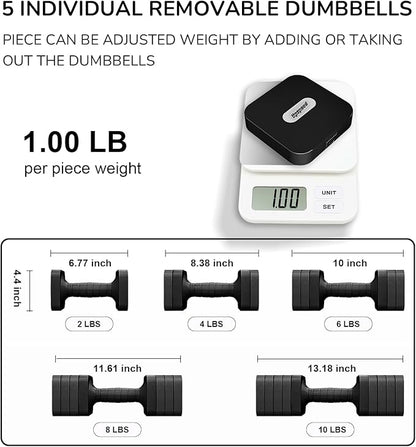 Adjustable Dumbbell Set for Women Men 16LB 20LB Hand Weights Dumbbells Sets Woman Exercise Fitness dumbbell Adjust dumbbells set of 2 for Home Gym Workout Strength Training Equipments