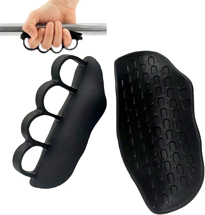 Ergonomic Finger-Sleeve Gym Grip Pads,Anti-Slip Palm Protectors for Weightlifting,Dumbbells,Pull-Ups，Fitness Gloves– Unisex(Black/Grey/Red)