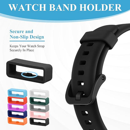 40 Pack Magic band locks, Magic Band Holder Silicone Watch Strap Holder Loop Fastener Holder Rings Replacement for Smartwatch Accessories (Muilt-Colorful)