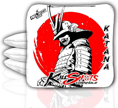 Killshots Cornhole | Katana Series | Limited Edition | ACL Certified Cornhole Bags | Premium Quality | Dual-Speed | Durable & Weather Resistant | Set of 4 Bags