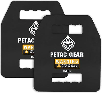 PETAC GEAR Tactical Weights Plates For Weighted Vest For Men Workout,5/10/15/20 LBS Weight Strength Training Vests Equipment Workout Gear