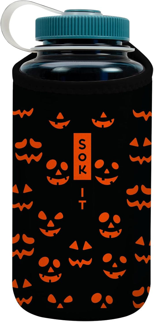 Sok It BotlSok Water Bottle Sleeve Insulated Neoprene Cover (Fright Night Lights, Fits 32oz Nalgene)