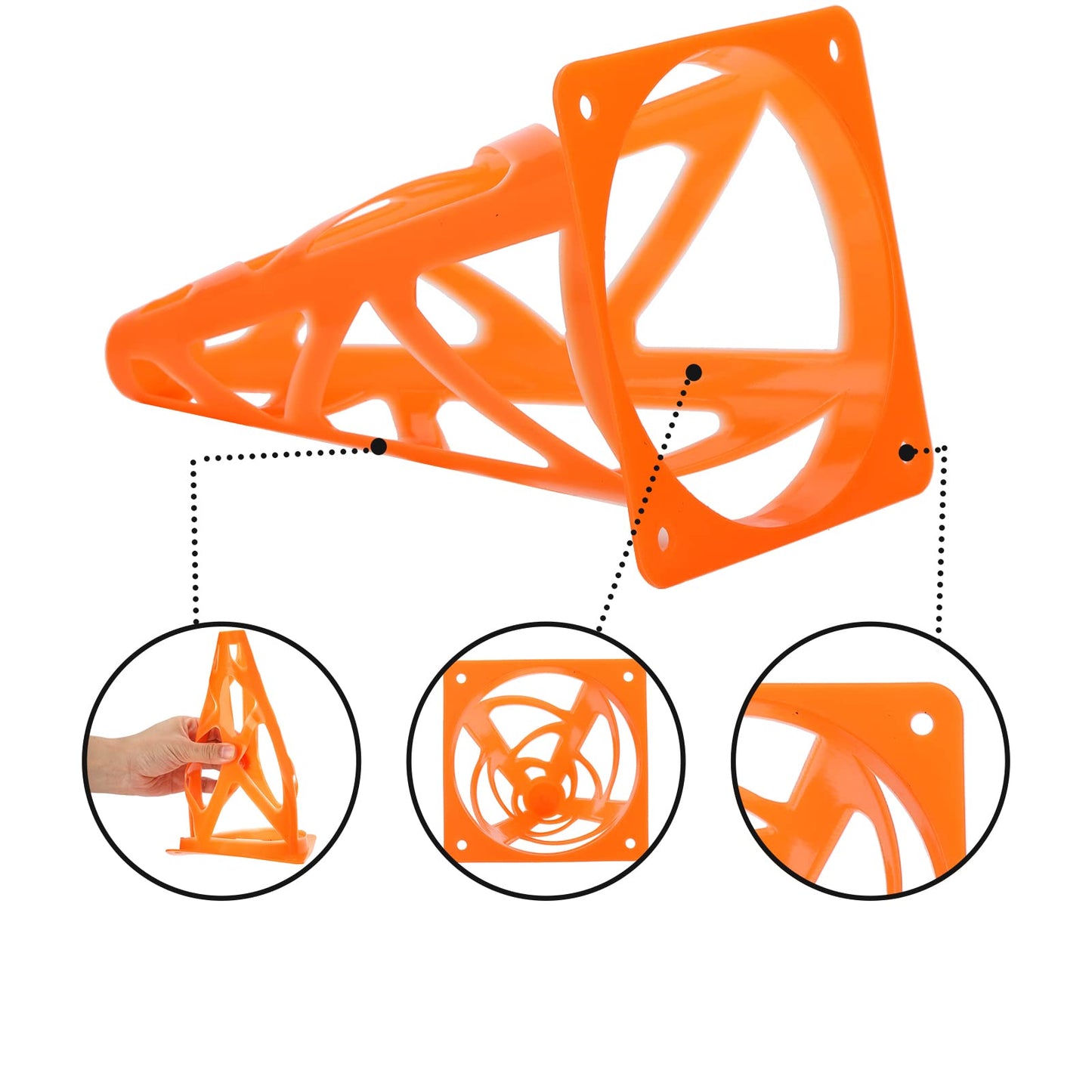 ZEAYEA 30 Pack Agility Training Sport Cone, 9 Inches Soccer Cones with Carry Bag, Basketball