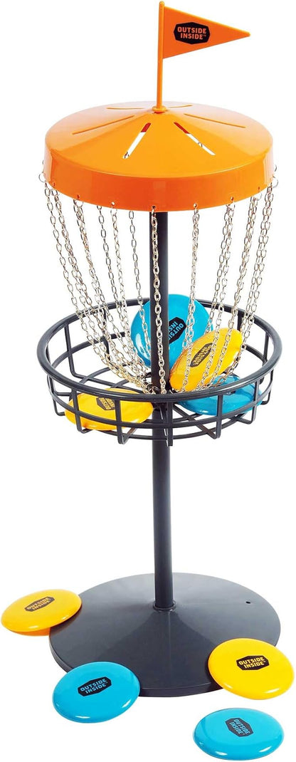 Outside Inside Freestyle Mini Disc Golf Game – Portable Mini Disc Golf Set with Collapsible Target, 8 Discs & Carry Bag – Ideal for Camping, Backyard Fun, and Travel-Friendly Entertainment