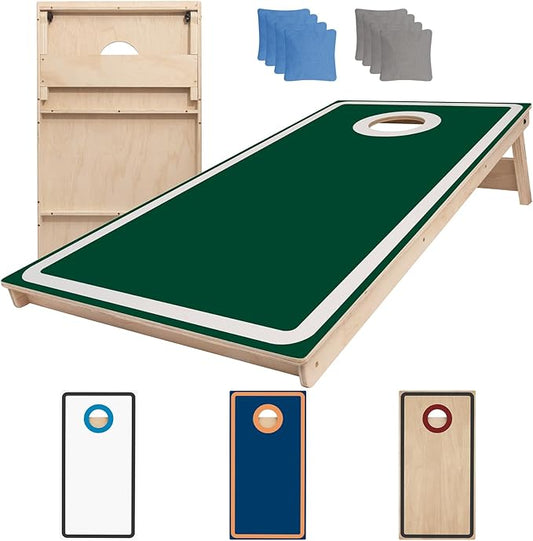 Cornhole Board Set - No Bounce,Regulation Size 4x2 ft,Made of 1/2" Pine Plywood,UV Printing