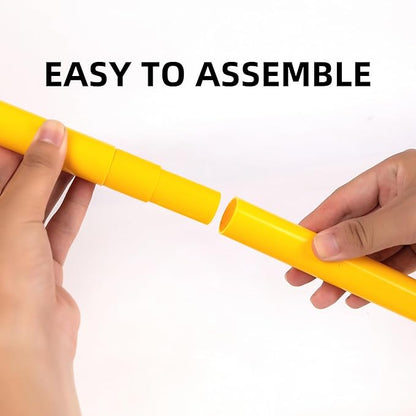 4 Pcs 5FT Agility Training Poles for Soccer,Basketball,Football,Dog,Horse Training-Adjustable Speed and Agility Training Equipment Sports Training Sticks with Ground Spring Nails and Storage Bag