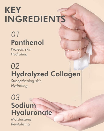 DERMAL Korean Collagen Face Mask ??Hydrating & Soothing Sheet Mask with Panthenol ??Hypoallergenic Calming Moisture Care for All Skin Types ??32 Combo Pack