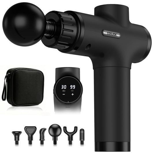 Massage Gun, Deep Tissue Percussion Massager 30 Speeds for Pain Relief
