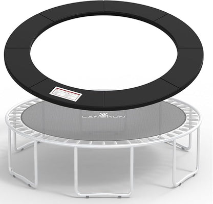 LANGXUN Universal Trampoline Repalcement Safety Pad, 8ft 10ft 12ft 14ft 15ft 16ft Waterproof Surround Spring Foam Cover for Round Frame