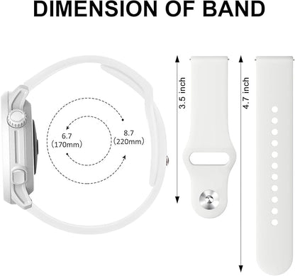 Amzpas Silicone Band for Coros PACE 2/ APEX 42mm/ APEX 2, 20mm Quick-Release Replacement Wristband Sport Strap for Men Women
