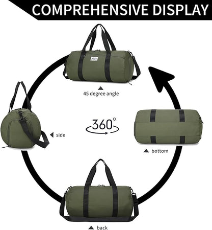BE SMART Waterproof Mens Gym Bag with Shoe Compartment, Duffle Bag with Wet Pocket for Men, Lightweight Large Sport Duffel Bag NO Tpu Pocket for Overnight Weekender, Fitness, Swim, Boxing,Travel