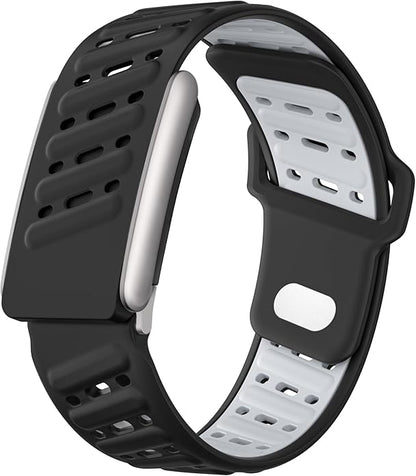 VeveXiao Rugged Comfort Silicone Wristband Compatible with WHOOP 5 | Whoop MG Band, Durable Soft Silicone Sports Loop Replacement Bands for Men Women with Metal Frame Connector