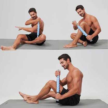 Muscle Roller,EVA Material, Massage Roller Stick for Athletes and Office Workers, Relieves Muscle Tension and Pain(EVA Blue)