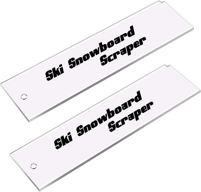 Snowboard Wax Plastic Scraper- Ski Wax Scraper- Ski Snowboard Plastic Scraper for Removing The Extra Cooled Wax (9 x 2.2 Inch)