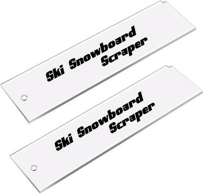 Snowboard Wax Plastic Scraper- Ski Wax Scraper- Ski Snowboard Plastic Scraper for Removing The Extra Cooled Wax (9 x 2.2 Inch)