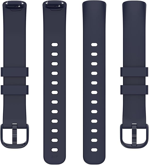 2 Pack Compatible with Fitbit Inspire 3 Bands, 15.4mm Width Soft Silicone Adjustable Sport Replacement Band for Women Men