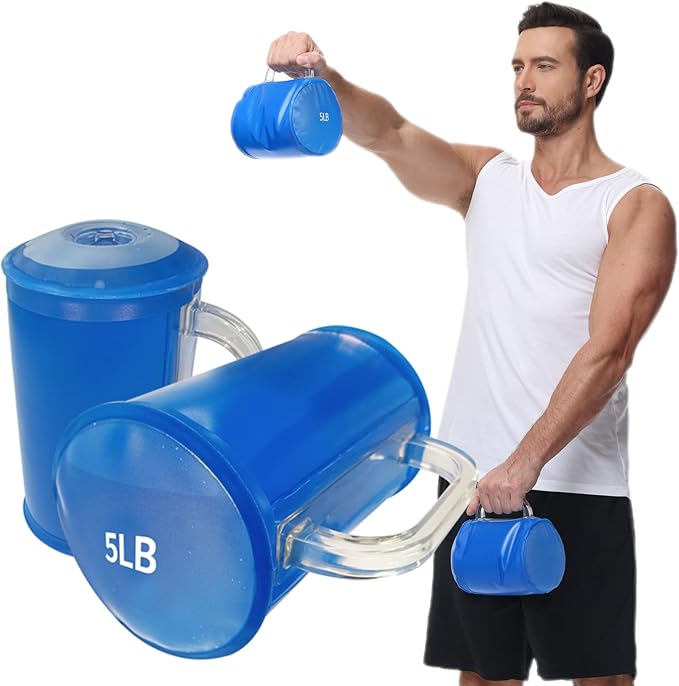 Water Dumbbells, Water Filled Training Dumbbells, Travel Weights Set, Adjustable Weights to 4-30 Lbs/Pair, Portable Gym for Strength Training, Fitness and Shaping