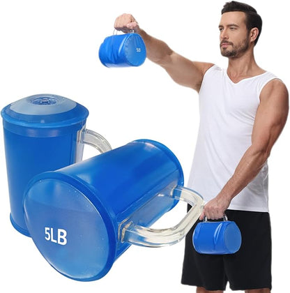 Water Dumbbells, Water Filled Training Dumbbells, Travel Weights Set, Adjustable Weights to 4-30 Lbs/Pair, Portable Gym for Strength Training, Fitness and Shaping