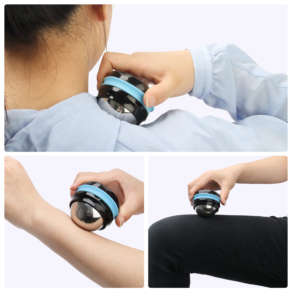 AHIER Cold Massage Roller Ball, Stainless Steel Cold Therapy Relief Tool