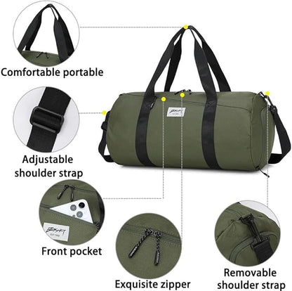 BE SMART Waterproof Mens Gym Bag with Shoe Compartment, Duffle Bags with Wet Pocket for Men, Lightweight Large Sport Duffel Option for Overnight Weekender, Fitness, Swim, Boxing,Travel