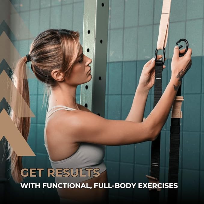 THYSOL® Resistance Trainer Pro Xtreme Straps Army | Sling Trainer Set with Adjustable Door Anchor | Fitness Home Workouts - Suitable for Travelling & for Training Indoor & Outdoor