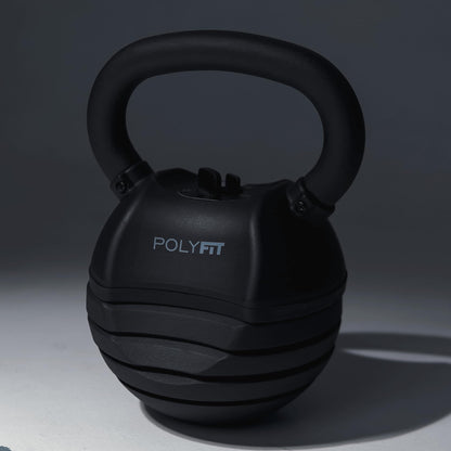Polyfit Adjustable Kettlebell Set | 30/40/50 lbs | Kettlebell Weights for Home Gym (BLACK - 50 LB)