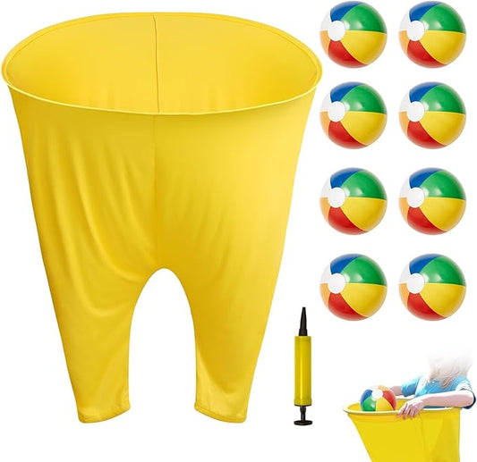 Granny Pants Yard Game Giant Outdoor Tossing Challenge Activity Set with 8 Bouncy Balls & Air Pump