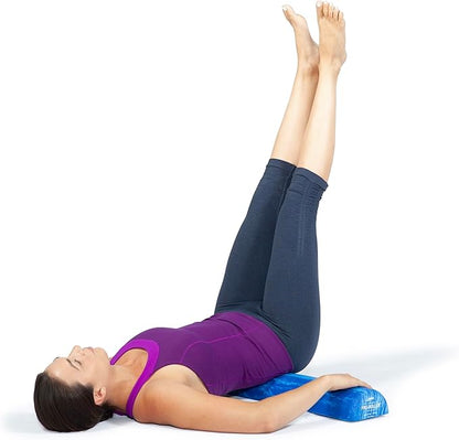 OPTP PRO-Roller Soft Density Foam Roller ??Low Density Soft Foam Roller for Physical Therapy, Pilates, Yoga Foam Roll Exercises, and Muscle Recovery - Blue 36" x 6" x 3" Half-Round