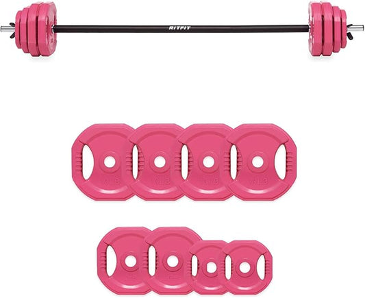 RitFit Adjustable Barbell Weight Set for Weightlifting and Strength Training in Home&Gym