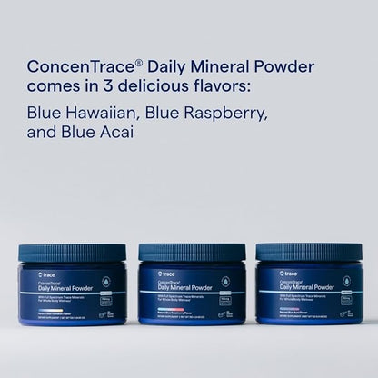 Trace Minerals ConcenTrace Daily Mineral Powder - Supports Energy, Digestion, Bone Health - 70+ Multiminerals Supplement with Ionic Magnesium, Chloride, & Potassium, Sugar-Free (60 Servings)