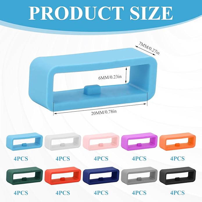 40 Pack Magic band locks, Magic Band Holder Silicone Watch Strap Holder Loop Fastener Holder Rings Replacement for Smartwatch Accessories (Muilt-Colorful)