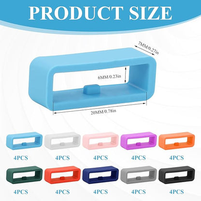 40 Pack Magic band locks, Magic Band Holder Silicone Watch Strap Holder Loop Fastener Holder Rings Replacement for Smartwatch Accessories (Muilt-Colorful)