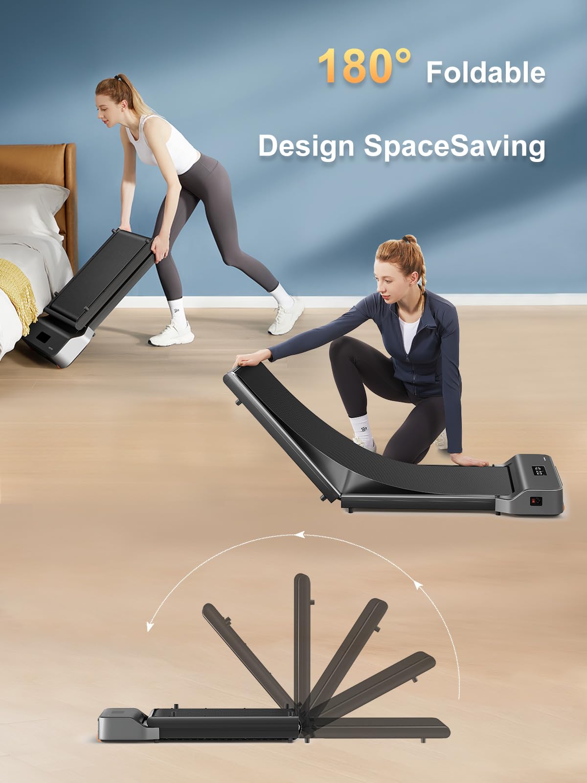 WalkingPad Z1 Foldable Walking Pad Treadmill, Under Desk Compact Design