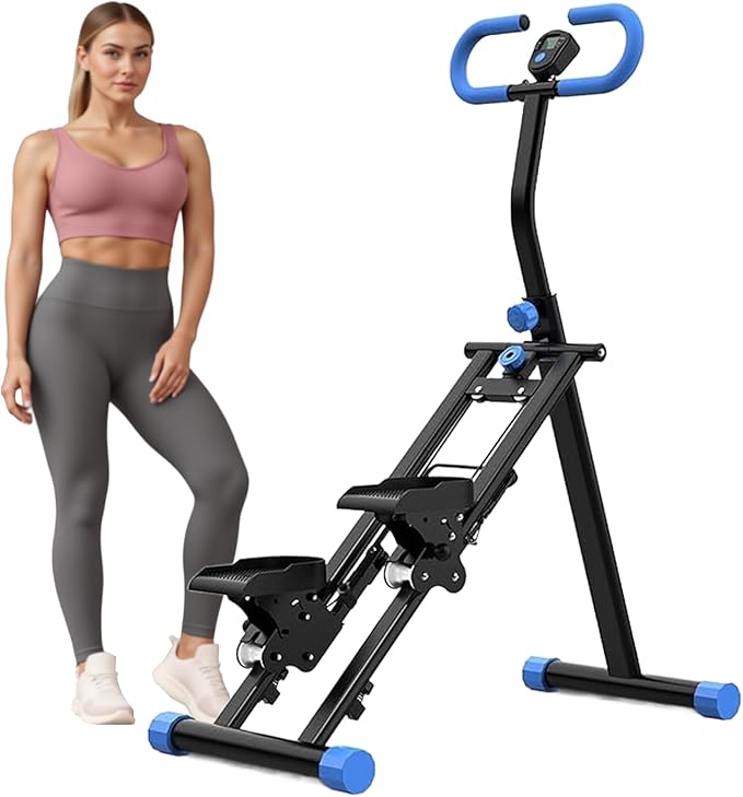 Stair Stepper for Home Vertical Climber, Foldable Full Body Exercise Aerobic Climbing Machines, Mountaineering Fitness Equipment with Adjustable Handles
