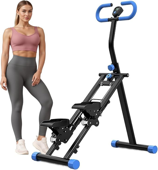 Stair Stepper for Home Vertical Climber, Foldable Full Body Exercise Aerobic Climbing Machines, Mountaineering Fitness Equipment with Adjustable Handles