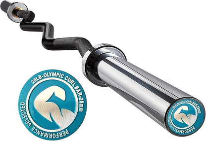 Chong Olympic Barbell 47Inch-4FT-350lb /86Inch-7FT-1500lb EZ Curl Weight Bar, Capacity Chrome Barbells for Gym Home Strength Training,Weightlifting,Power Lifting