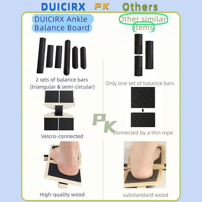 Portable Wooden Slant Board for Calf Stretching Squats Calf Stretcher Pilates Physical Therapy Equipment Adjustable Incline Board for Knees Ankle Heel Feet Leg