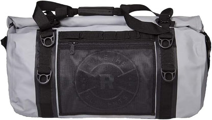 Waterproof Duffle Bag for Travel and Camping with Roll-Top Closure, Durable, All-Weather, and Versatile Dry Bag - Rockagator Mammoth Series (60 Liter, Grey/Black)