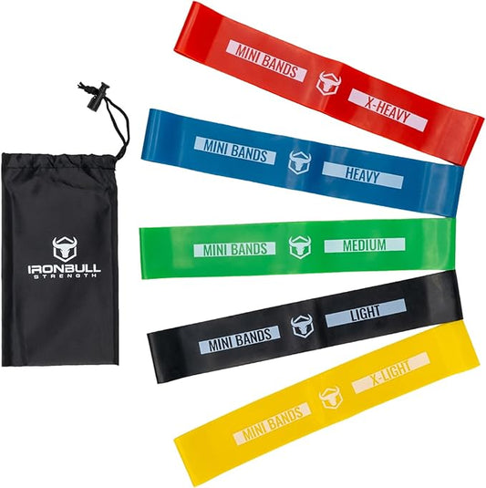 Resistance Bands for Working Out (Set of 5) – Elastic Bands for Exercise & Physical Therapy – Loop Resistance Bands for Glutes, Home Workouts, Yoga, Pilates, Stretching & Legs