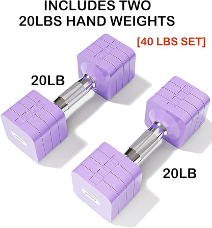 15LB 20LB 40LB 50LB Adjustable Dumbbell Set Free Weights Dumbbells Set for Women Men Hand Weights Sets Adjust Dumbbell Weight Sets for Home Gym Exercise Workout Strength Training Equipments