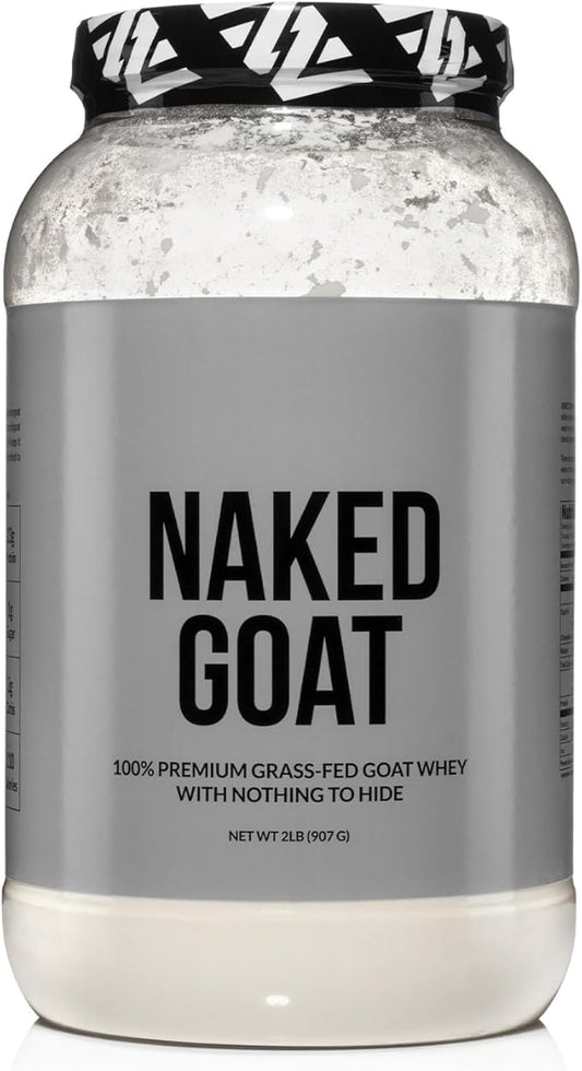 NAKED Goat - Pasture Fed Goat Whey Protein Powder from Small-Herd Wisconsin Dairies, 2Lb Bulk, GMO