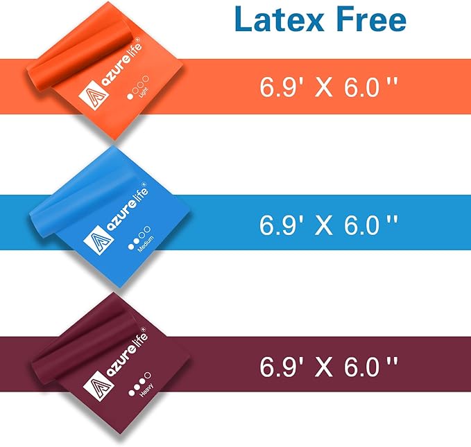 Resistance Bands,Professional Long Non-Latex Elastic Stretch Bands,Exercise Bands for Physical Therapy, Yoga, Pilates, Rehab, at-Home or The Gym Workouts, Strength Training