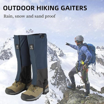 Waterproof Hiking Gaiters,Snow Boot Gaiters with Rubber Foot Strap,Lightweight and Adjustable,for Men and Women Hiking,Skiing,Mountaineering,Walking,etc.