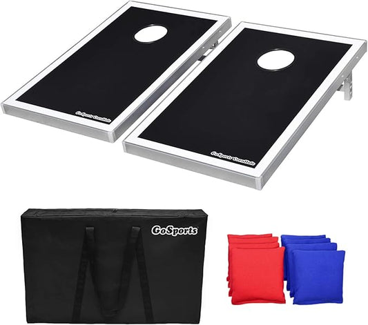GoSports Tailgate Size 3 x 2 ft Cornhole Sets - Choose LED or Standard - Portable Set Includes 8