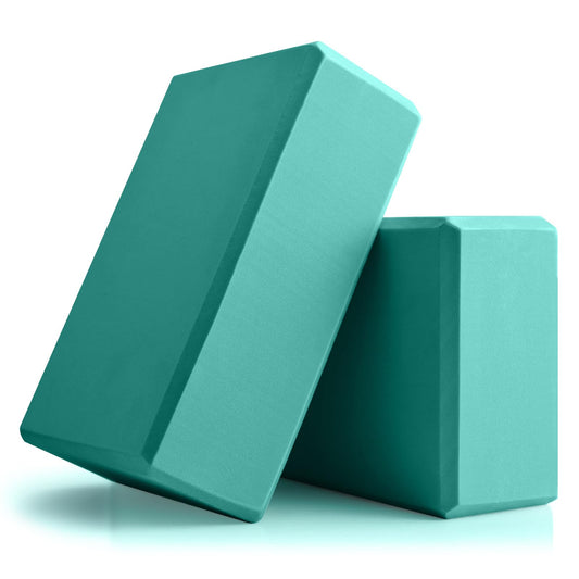 Yoga Blocks 2 Pack, 9x6x3in Pilates Block, Non-Slip Foam Brick for Exercise
