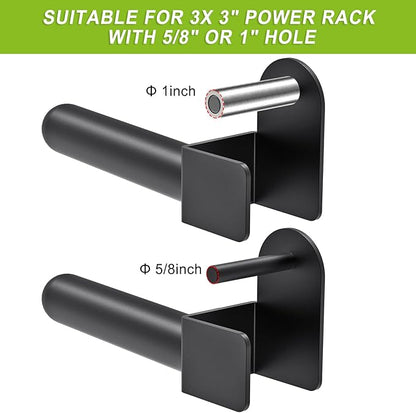 Kipika Weight Plate Holder for 2x2 and 3x3 Power Rack - Attachment for Storage - Fits Standard 1-inch or Olympic 2-inch Plates - Set of 2